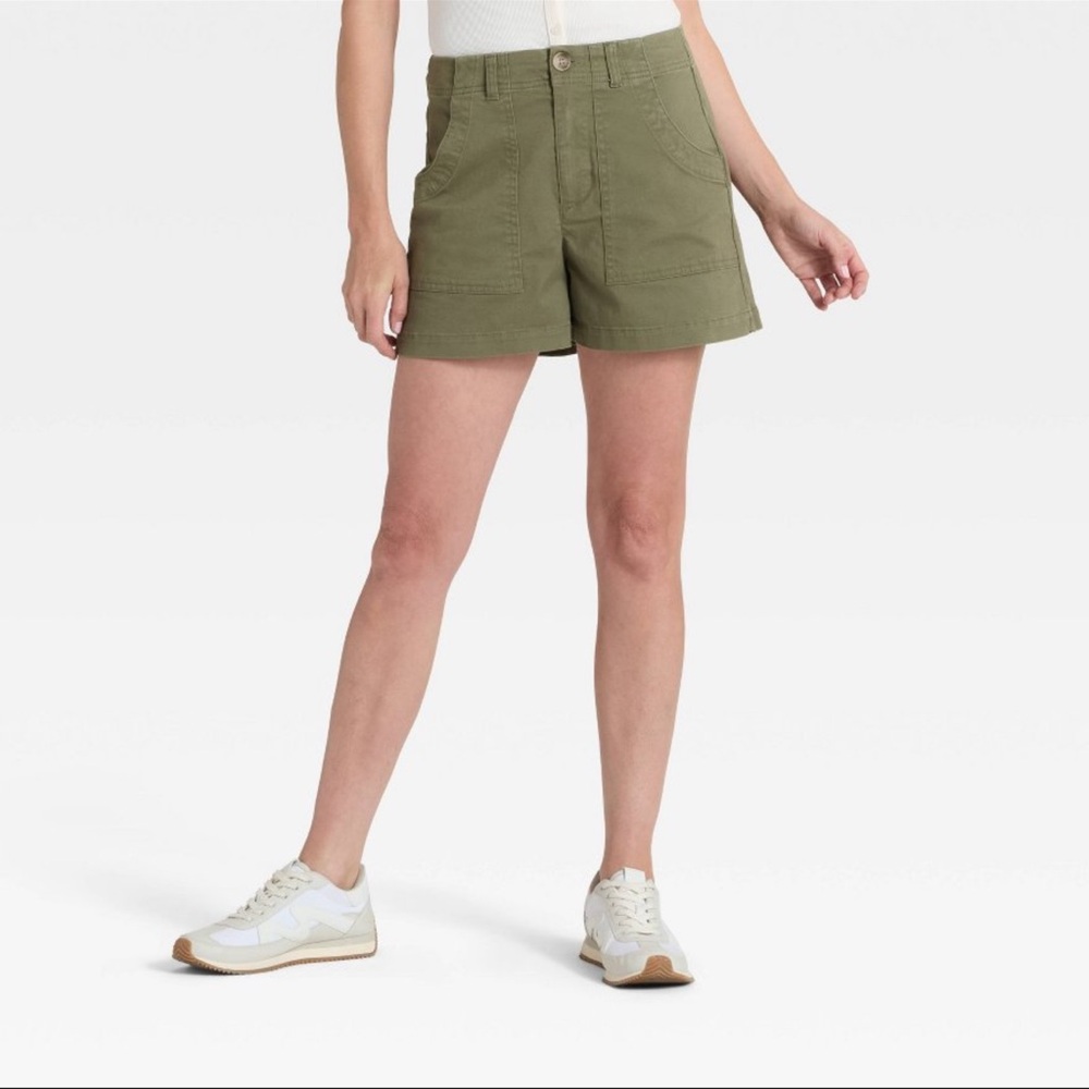 Women's High-Rise Cargo Shorts - Universal Thread™ Olive Green 10